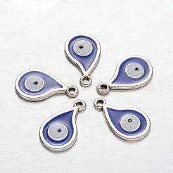 Evil Eye Alloy Enamel Pendants&nbsp;PALLOY-I111-14AS