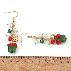 Christmas Handmade Lampwork Dangle Earrings&nbsp;EJEW-TA00829