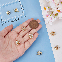 10Pcs Brass Micro Pave Clear Cubic Zirconia Connector Charms&nbsp;ZIRC-BBC0002-86C