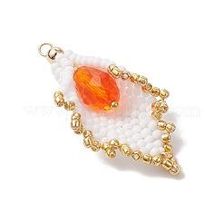 Glass Seed Beads Calla Lily Pendants&nbsp;PALLOY-MZ00443