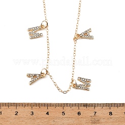 Mother's Day Alloy Crystal Rhinestone Letter MAMA Pendant Necklaces for Women&nbsp;NJEW-Z117-02G