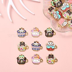 30Pcs 6 Styles Alloy Enamel Pendants&nbsp;ENAM-CJ0003-38