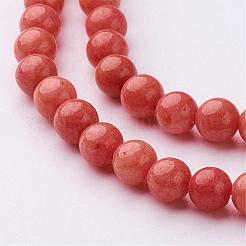 Natural Mashan Jade Round Beads Strands&nbsp;G-D263-6mm-M