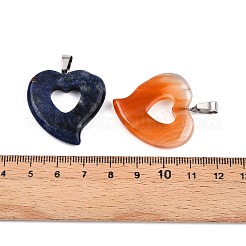 Natural & Synthetic Mixed Stone Hollow Pendants&nbsp;G-N344-22P