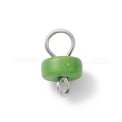 Disc Dyed Synthetic Turquoise Heishi Connector Charms&nbsp;PALLOY-JF04247-01