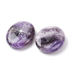 Oval Natural Amethyst Compass Display Decorations&nbsp;G-G301-02E