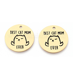 Mother's Day 201 Stainless Steel Pendants&nbsp;LS-STAS-T064-37G-29