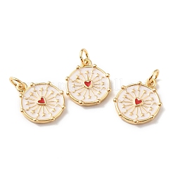 Rack Plating Brass Pendants with Jump Ring&nbsp;KK-F852-21G
