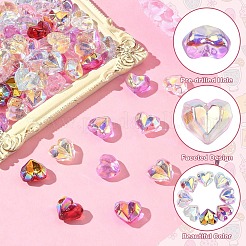 80Pcs 8 Colors Electroplate Transparent Glass Beads&nbsp;EGLA-YW0005-66