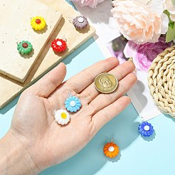 8Pcs 8 Colors Glass Pendants&nbsp;GLAA-CJ0002-81