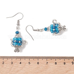 Glass Seed Beaded Dangle Earrings&nbsp;EJEW-MZ00703-02