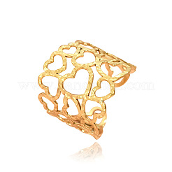 304 Stainless Steel Cuff Open Rings for Women&nbsp;WG0D817-02