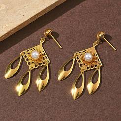 Electroplated Brass Chandelier Earrings&nbsp;EJEW-Z129-17G