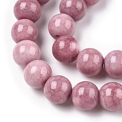 Ombre Effect Dyed Crackle Glass Beads&nbsp;X1-GLAA-T031-10mm-01X