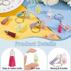 DIY Luminous Juice Glass Shape Keychain Making Kit&nbsp;DIY-OC0010-88