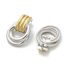 304 Stainless Steel Two Tone Stud Earrings&nbsp;EJEW-A124-01E