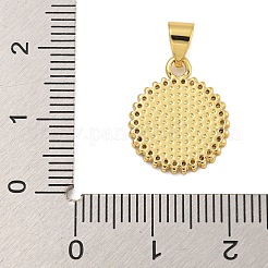 Rack Plating Brass Micro Pave Cubic Zirconia Pendants&nbsp;KK-C074-48G