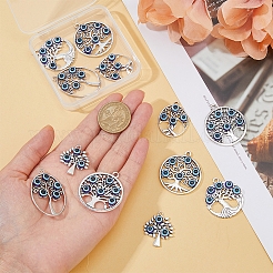 12Pcs 6 Styles Tibetan Style Alloy Pendants&nbsp;FIND-FH0009-09