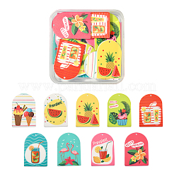 18Pcs 9 Style Summer Theme Opaque Acrylic Pendants&nbsp;SACR-CJ0001-16
