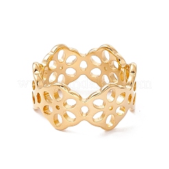 Ion Plating(IP) 304 Stainless Steel Snowflake Wrap Finger Ring&nbsp;RJEW-H107-13G-02