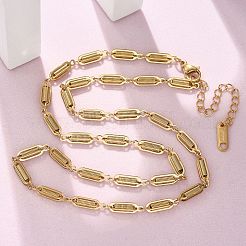 304 Stainless Steel Spiral Link Chain Necklaces&nbsp;NJEW-S442-10G