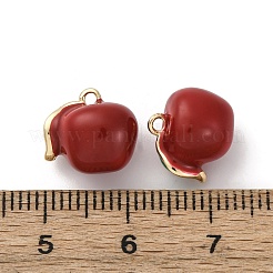Brass Enamel Charms&nbsp;KK-F903-01C-G