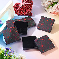 5Pcs Hot Stamping Planet Cardboard Jewelry Packaging Boxes&nbsp;CON-TA0001-44E