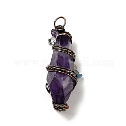 Natural Amethyst Pointed Big Pendants&nbsp;G-G860-03R-01