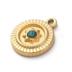 304 Stainless Steel Rhinestone Pendants&nbsp;STAS-M110-18G