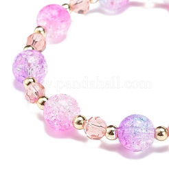 Bling Acrylic & Glass Beaded Stretch Bracelet&nbsp;BJEW-JB08540