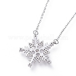 Brass Micro Pave Cubic Zirconia Pendant Necklaces&nbsp;NJEW-F271-09