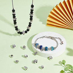 150pcs 5 styles Tibetan Style Zinc Alloy European Large Hole Beads&nbsp;FIND-PH0023-70