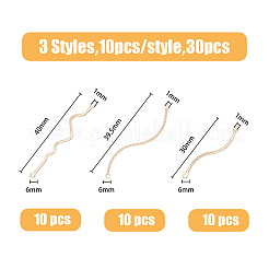 30Pcs 3 Styles Brass Connector Charms&nbsp;KK-HY0002-95