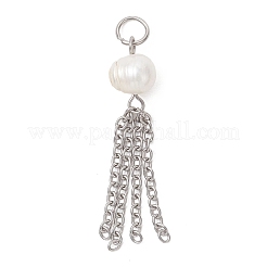 Natural Cultured Freshwater Pearl Pendants&nbsp;PALLOY-JF05010-02