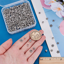 300Pcs 6 Styles Tibetan Style Alloy Spacer Beads&nbsp;TIBEB-PH0005-36