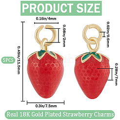 5Pcs Brass Enamel Charms&nbsp;KK-CN0002-64