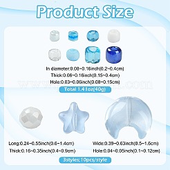 Mixed Styles Glass Beads Strands&nbsp;EGLA-FS0002-63C