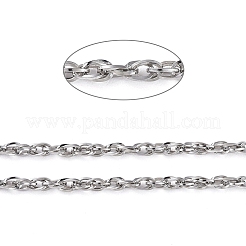 Tarnish Resistant 304 Stainless Steel Rope Chains&nbsp;CHS-F003-05P-A