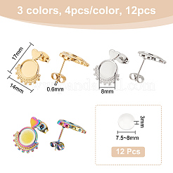 DIY Blank Dome Earring Making Kits&nbsp;DIY-UN0004-43
