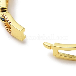 Brass Micro Pave Cubic Zirconia Hinged Bangles&nbsp;BJEW-Z061-01A