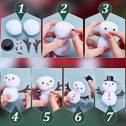 140Pcs Christmas Theme DIY Snowman Doll Decorations Making Kits&nbsp;DIY-AR0004-56