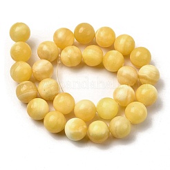 Natural Yellow Jade Beadd Strands&nbsp;X-G-A274-A01-14mm
