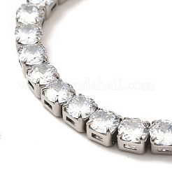 Clear Cubic Zirconia Tennis Bracelet&nbsp;BJEW-E009-25A-P