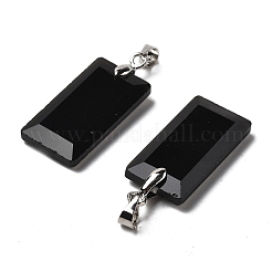 Natural Obsidian Faceted Pendants&nbsp;G-U031-04P-02