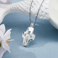 925 Sterling Silver Empty Bead Cage Pendants&nbsp;STER-WH0005-63