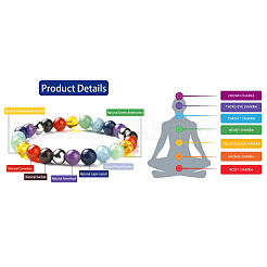 Chakra Gemstone Beaded Stretch Bracelets&nbsp;BJEW-JB02301