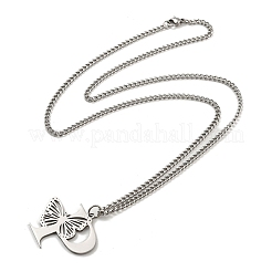 201 Stainless Steel Necklaces&nbsp;NJEW-Q336-01P-P