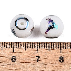 Christmas Opaque Glass Beads&nbsp;EGLA-R113-03D