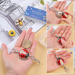 DIY Interchangeable Flower & Bee Office Lanyard ID Badge Holder Necklace Making Kit&nbsp;DIY-SC0022-01