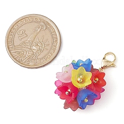 Hydrangea Flower Acrylic Pendant Decoration&nbsp;HJEW-TA00294